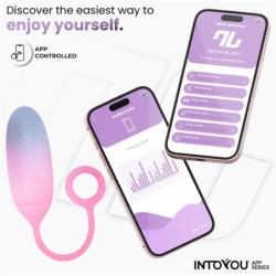 Huevo con APP Silicona Doble Capa Azul/Rosa