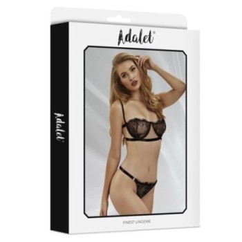 Mia Set Sujetador y Tanga de Encaje Negro