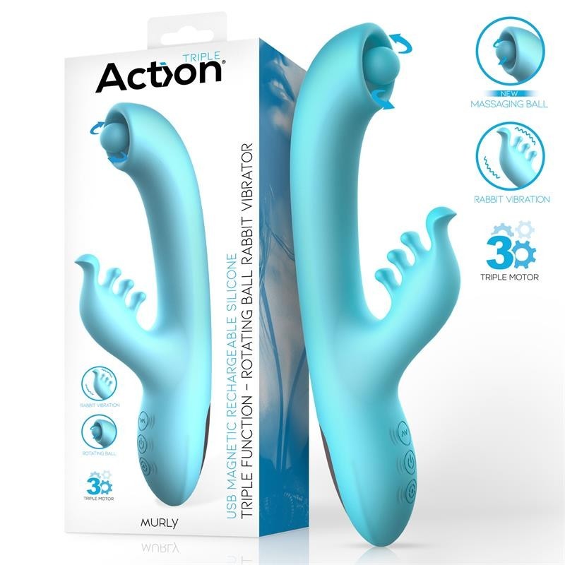 Murly Soft Massaging Ball 360 con Vibración Doble - 3 Motores Murly Soft Massaging Ball 360 con Vibración Doble - 3 Motores