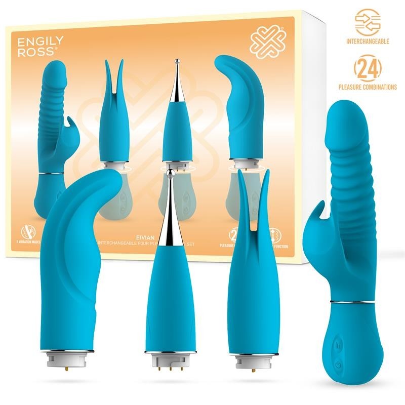 Eivian Set 4 Piezas Intercambiables Vibración y Thrusting Eivian Set 4 Piezas Intercambiables Vibración y Thrusting